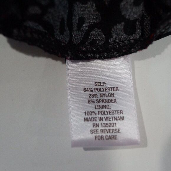 DB Established 1962 Layered Velvet Blouse Bright Red/Black- Size 1X. - Picture 7 of 10